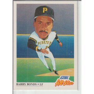 Barry Bonds 1991 Score All Star Pittsburgh Pirates Vintage Collectible #668
